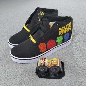 South Park Heelys Shoes Mens Size 10 Black Skate Racer HES10597 Wheels Included